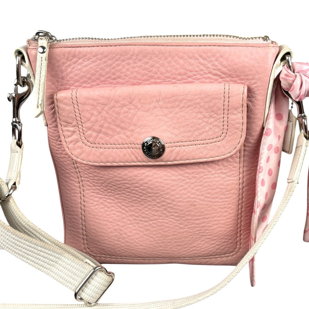 Coach Legacy Pebbled Leather Small Crossbody Bag in Pink